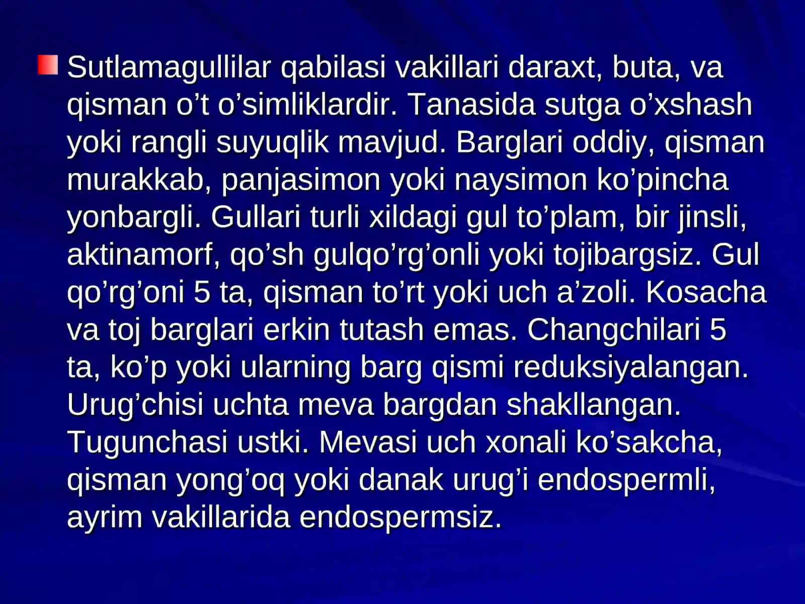 Sutlamagullilar qabilasi vakillari 4