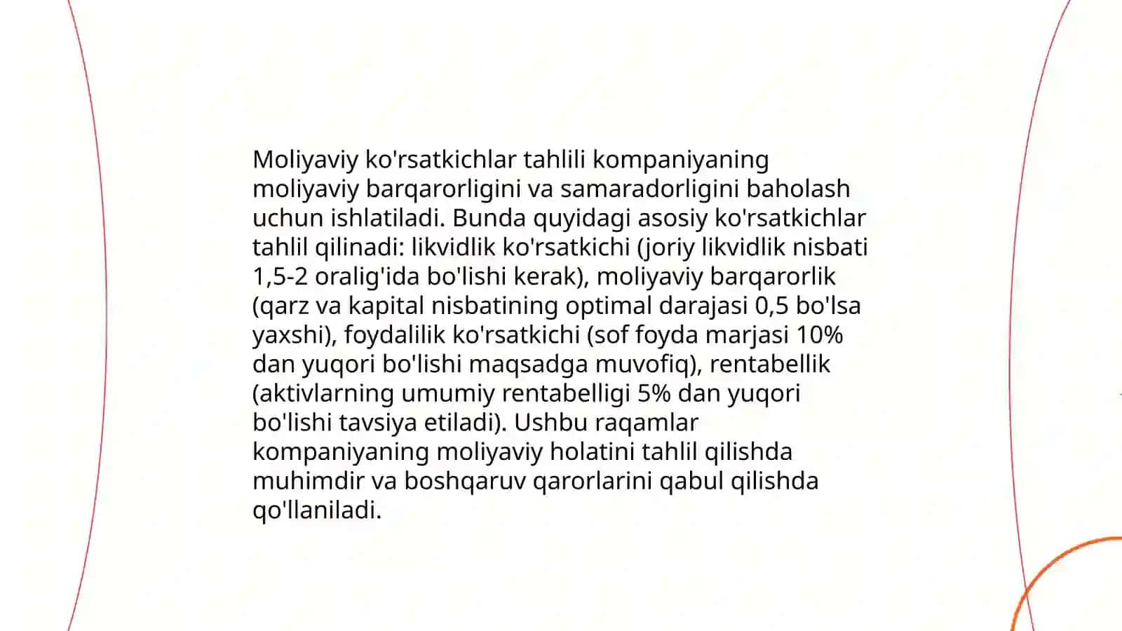 Korxona operatsion faoliyatining tahlili 4
