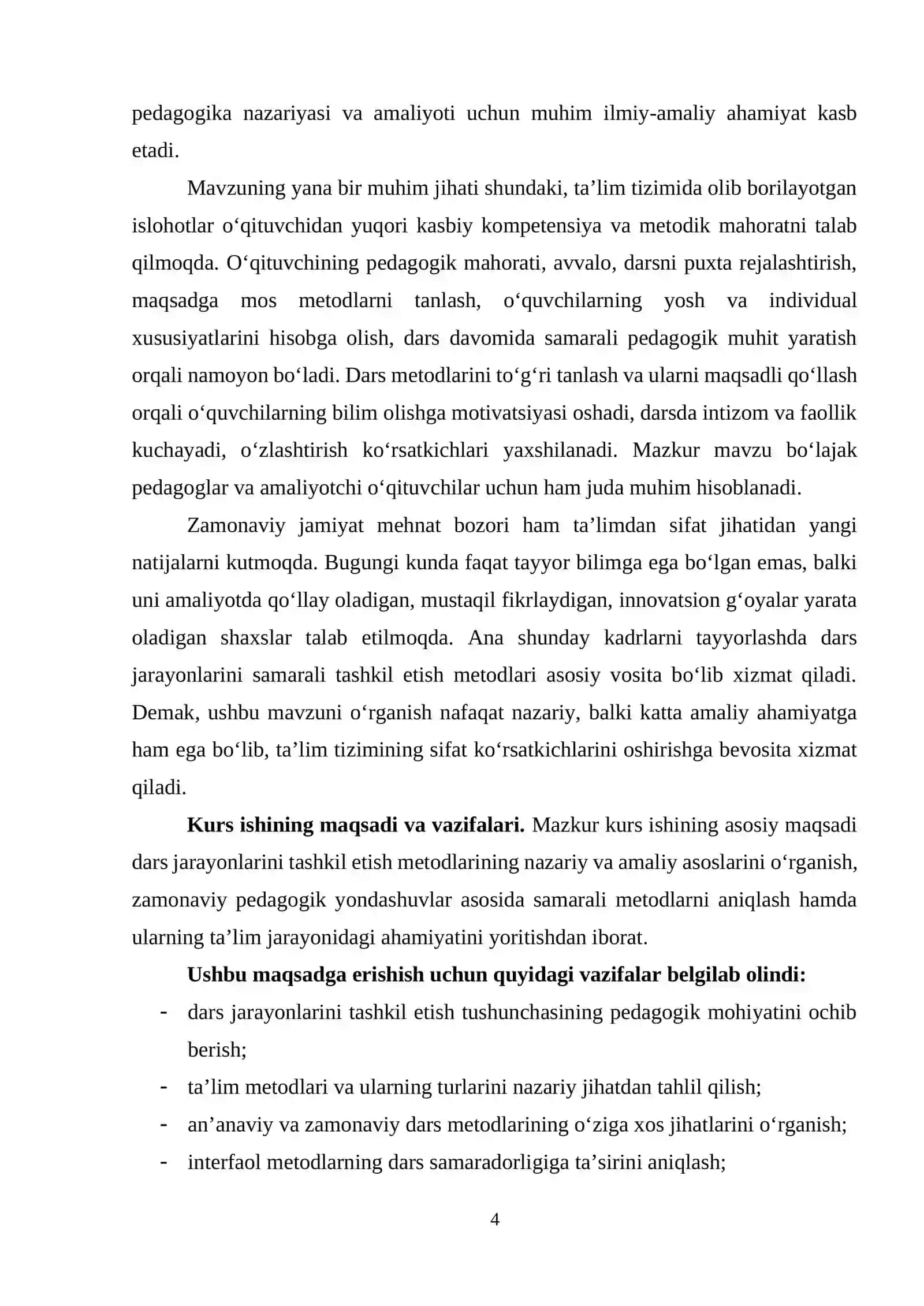 Dars jarayonlarini tashkil etish metodlari 4