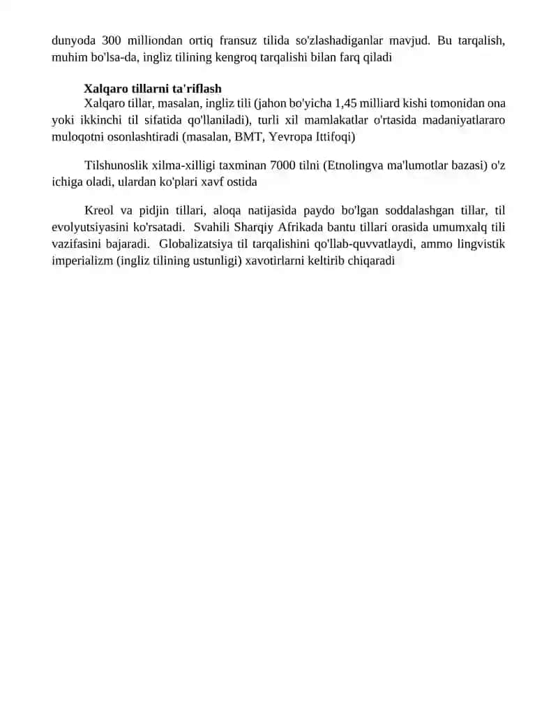 Xalqaro tillar 4