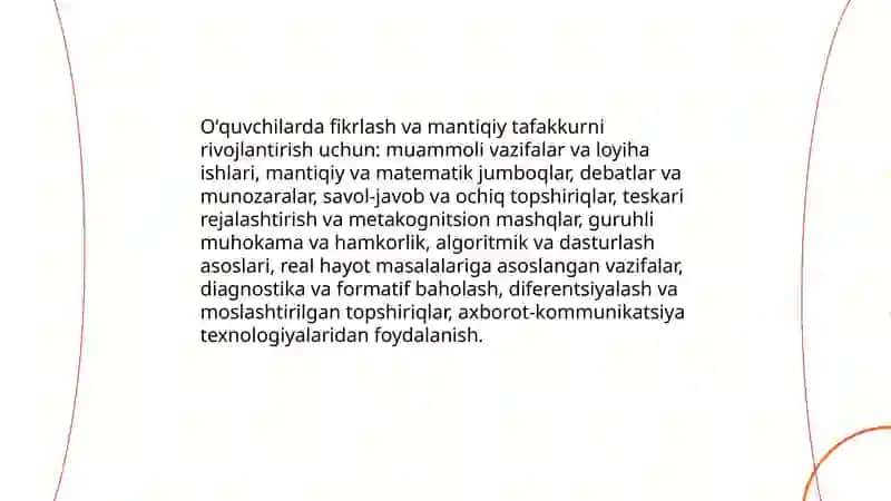Oʻquvchilarning aqliy tarbiyasi 4