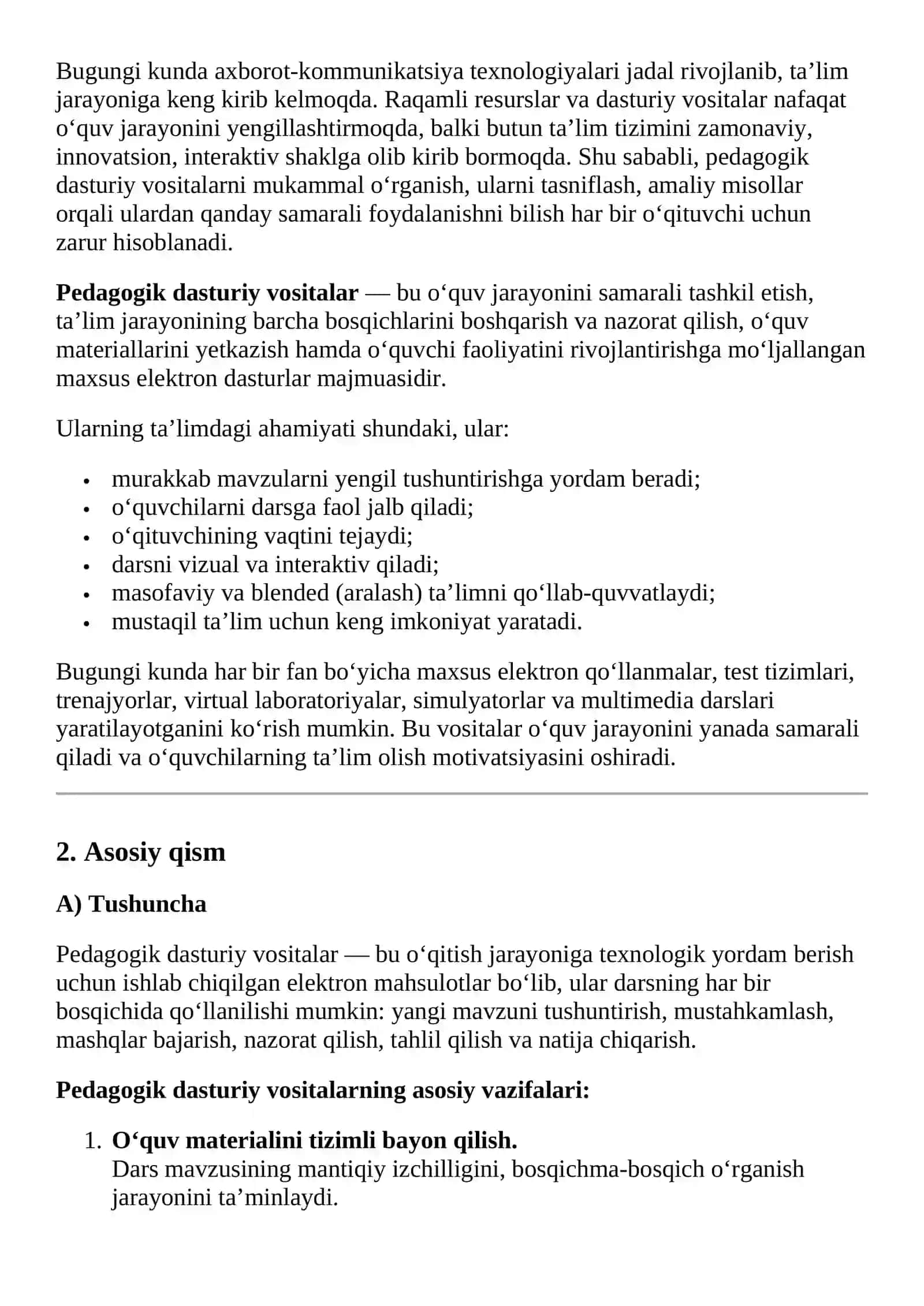 PEDAGOGIK DASTURIY VOSITALAR: TUSHUNCHA VA TASNIFI 4