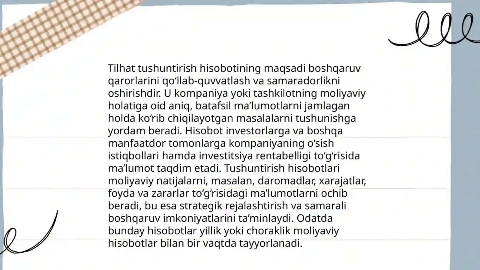 Tilhat tushuntirish Hati hisobot 4