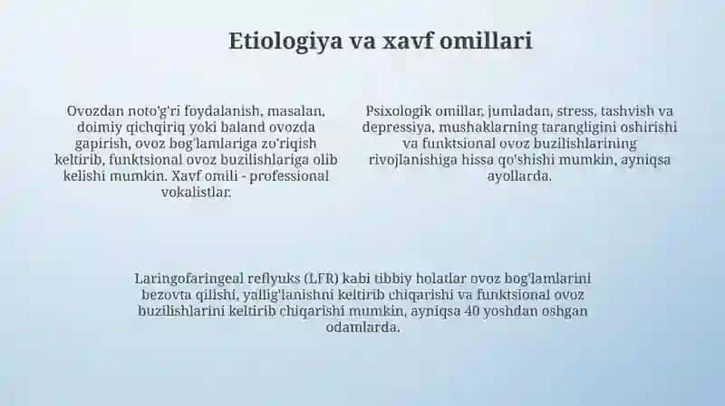 Funktsional ovoz buzilishlari 4