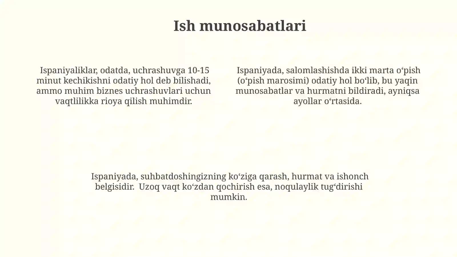 Ispaniya davlat madaniyati va etikasi 4
