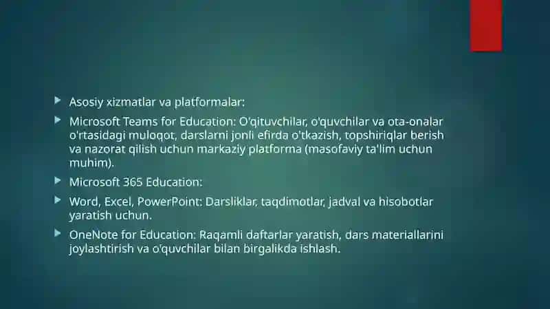 Microsoft xizmatlari 4