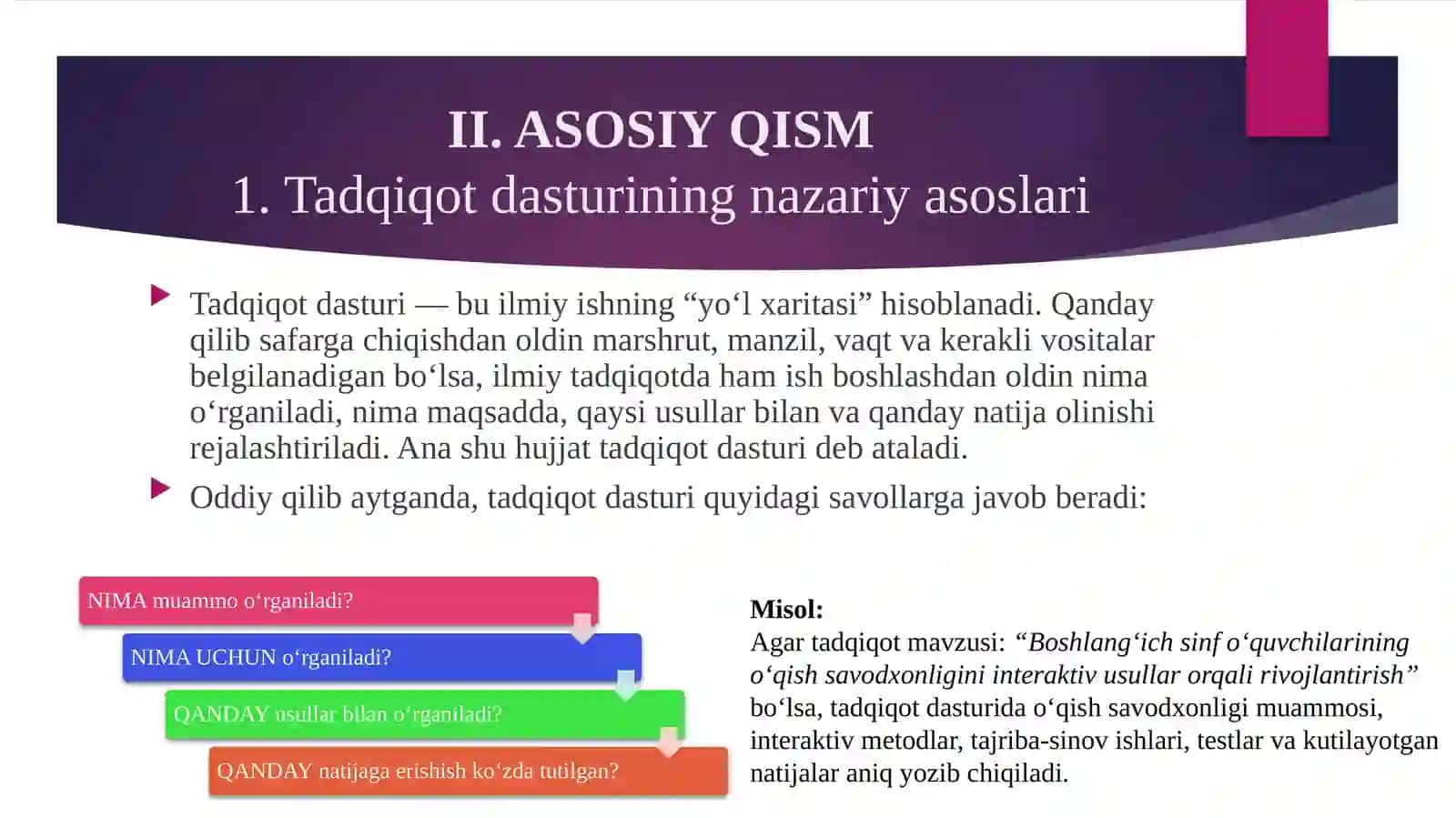 TADQIQOT DASTURINI SHAKILLANTIRISH 4