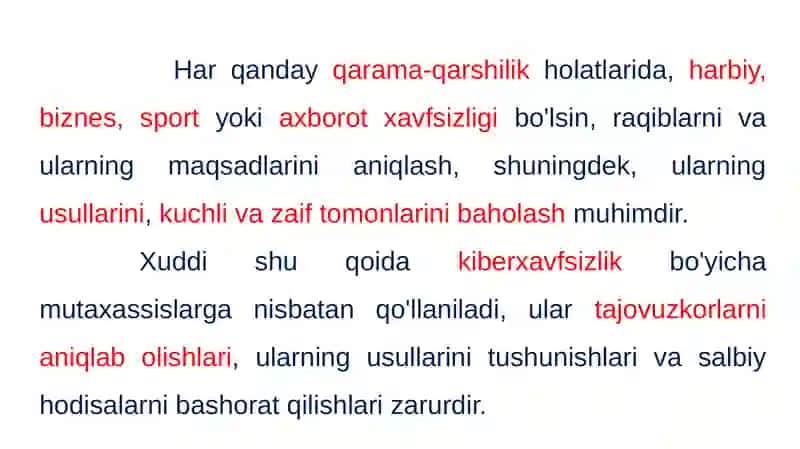 Tahdid Razvedkasining Hayot Sikli 4