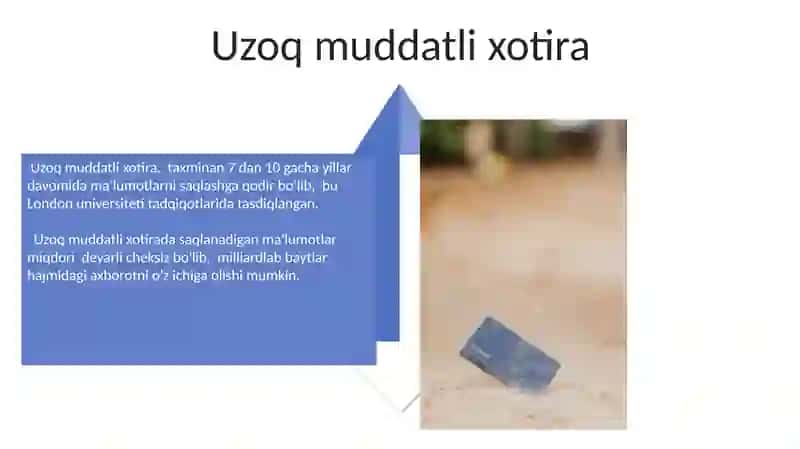 Xotira turlari va uning vazifalari 4