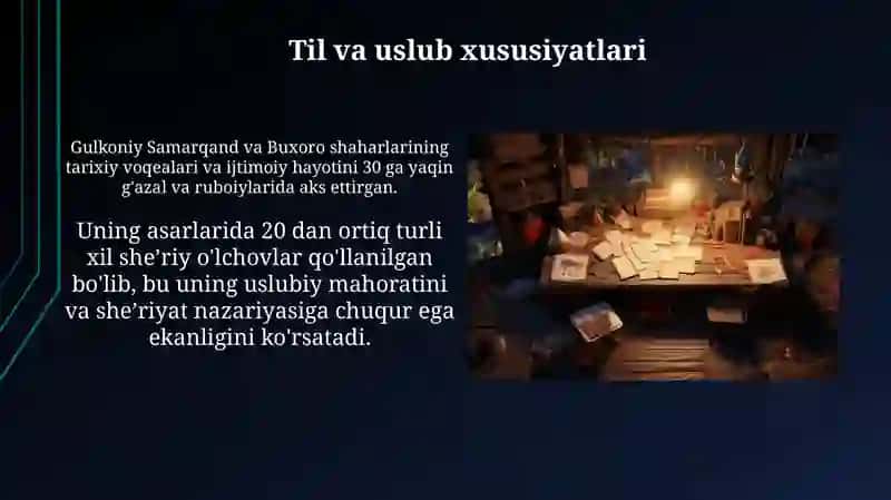 Gulxaniyning adabiy merosi 4