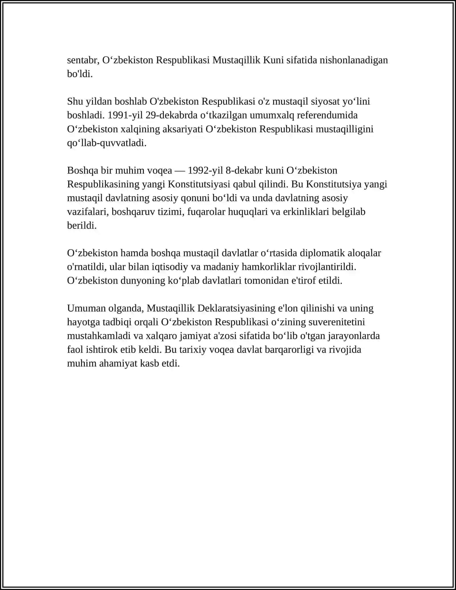 MUSTAQILLIK DEKLORATSIYASI 4