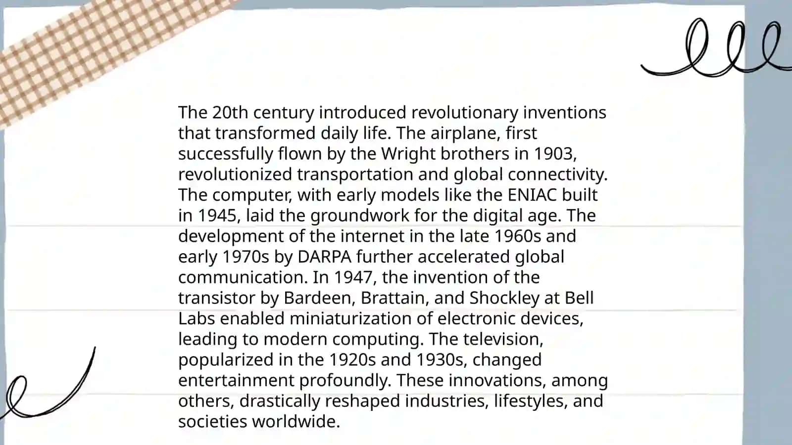 Preparing a project on the topic "Inventions" 4
