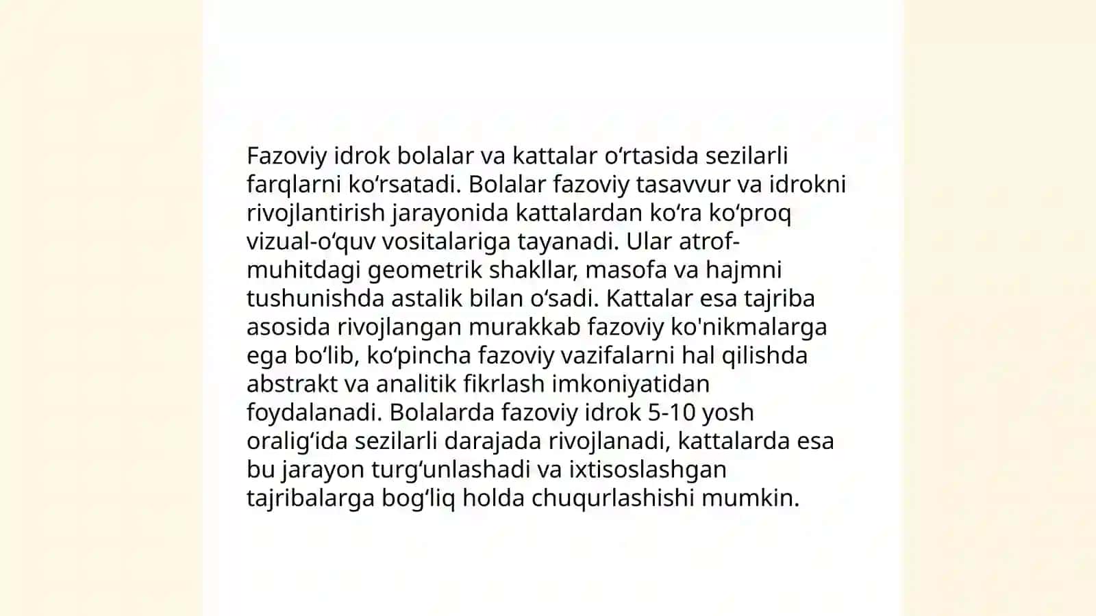 Fazoni idrok etish 4