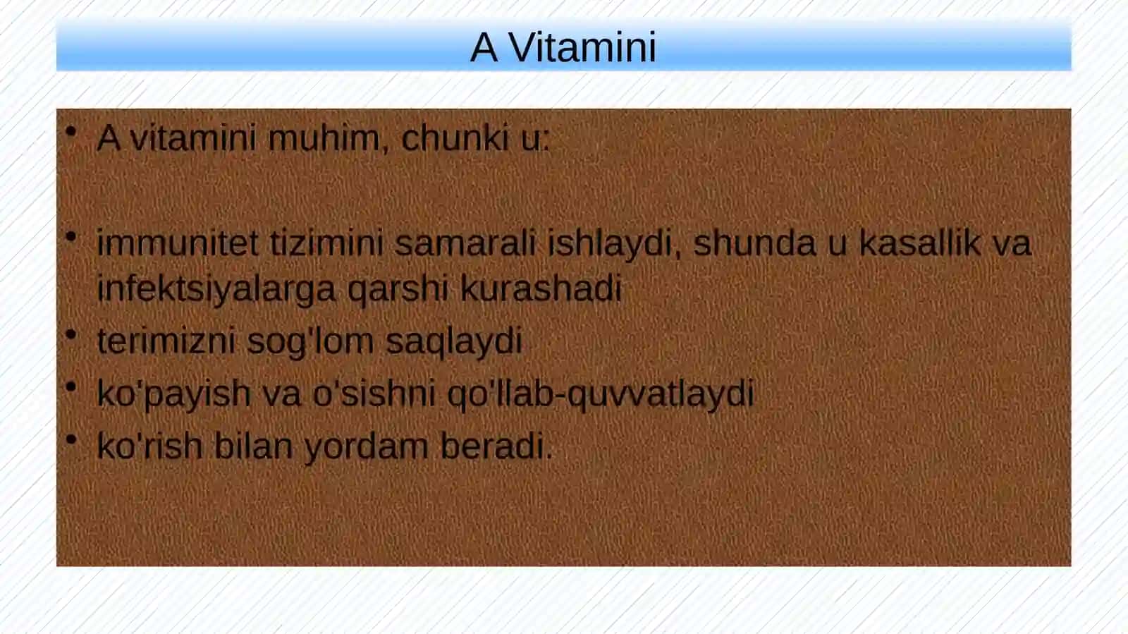 Vitaminlar va minerallar haqida 4