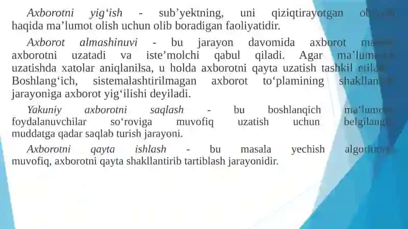 Axborot tizimlari 4