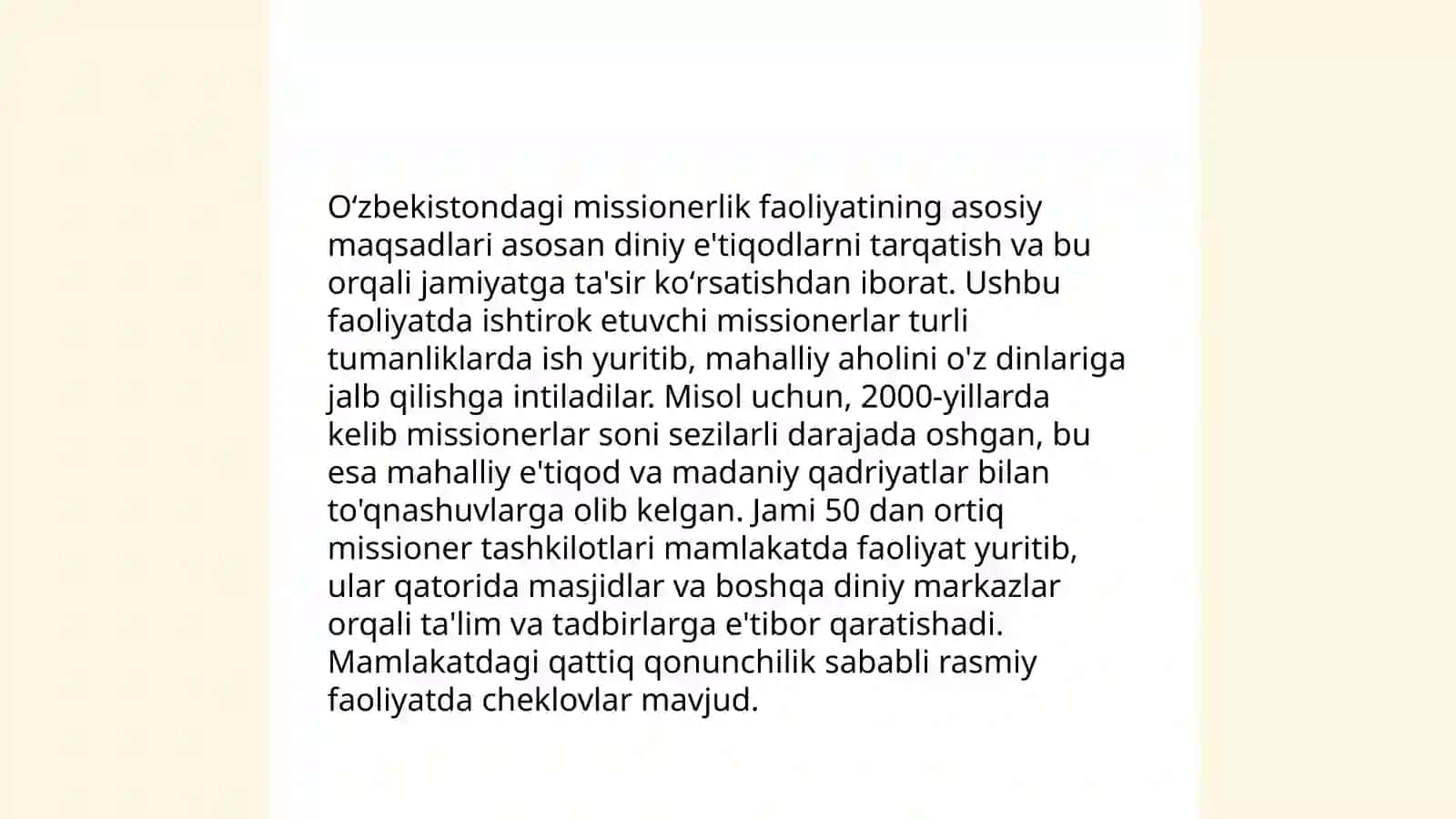 Missionerlik harakatlari tarixi 4