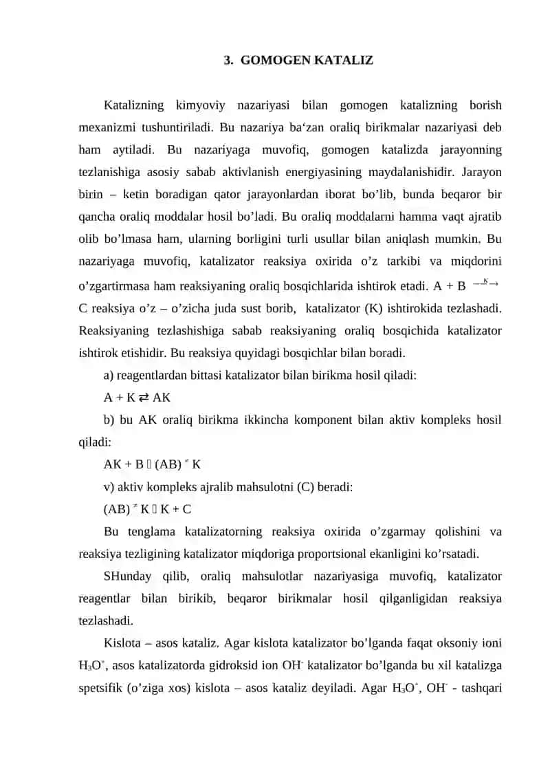 KATALIZ. GOMOGEN VA GETEROGEN KATALIZ 4