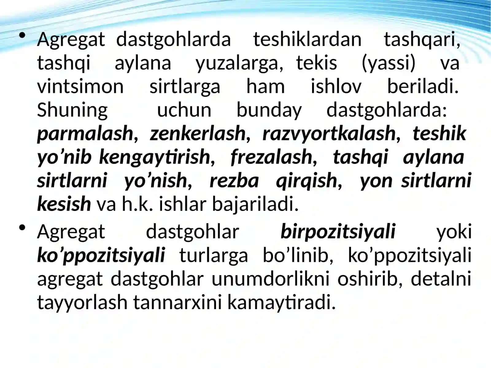 AGRЕGAT STANOKLARI 4