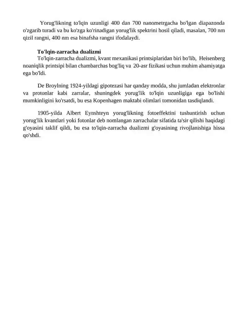 Yorugʻlik nurining tabiati 4