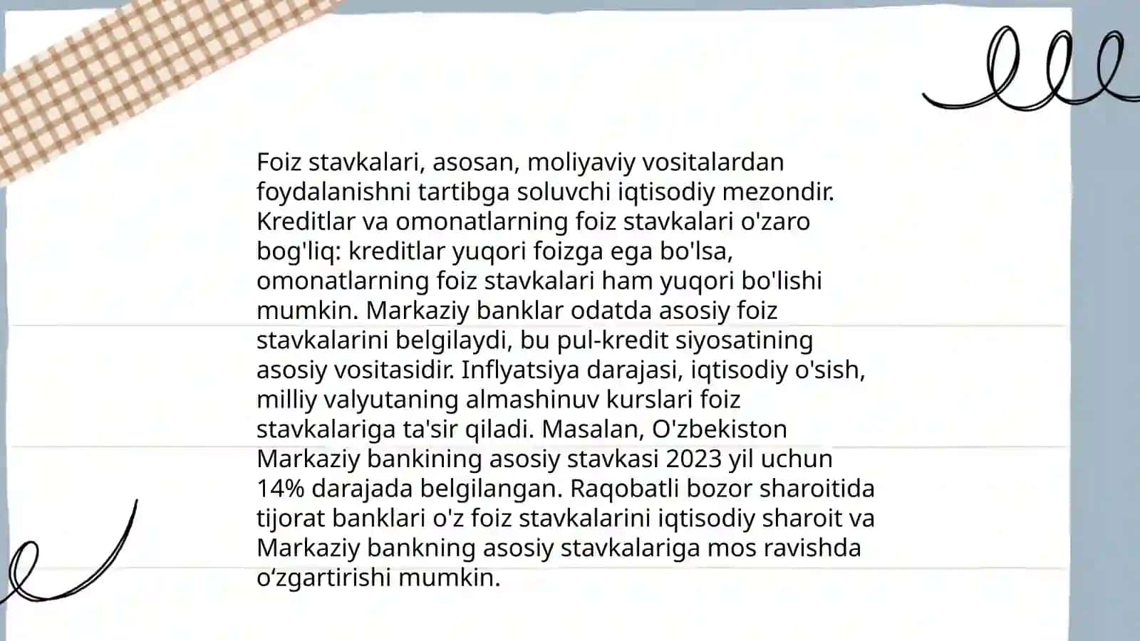 Infliyatsiya va foiz stavkalar o‘rtasida bog‘liqlik 4