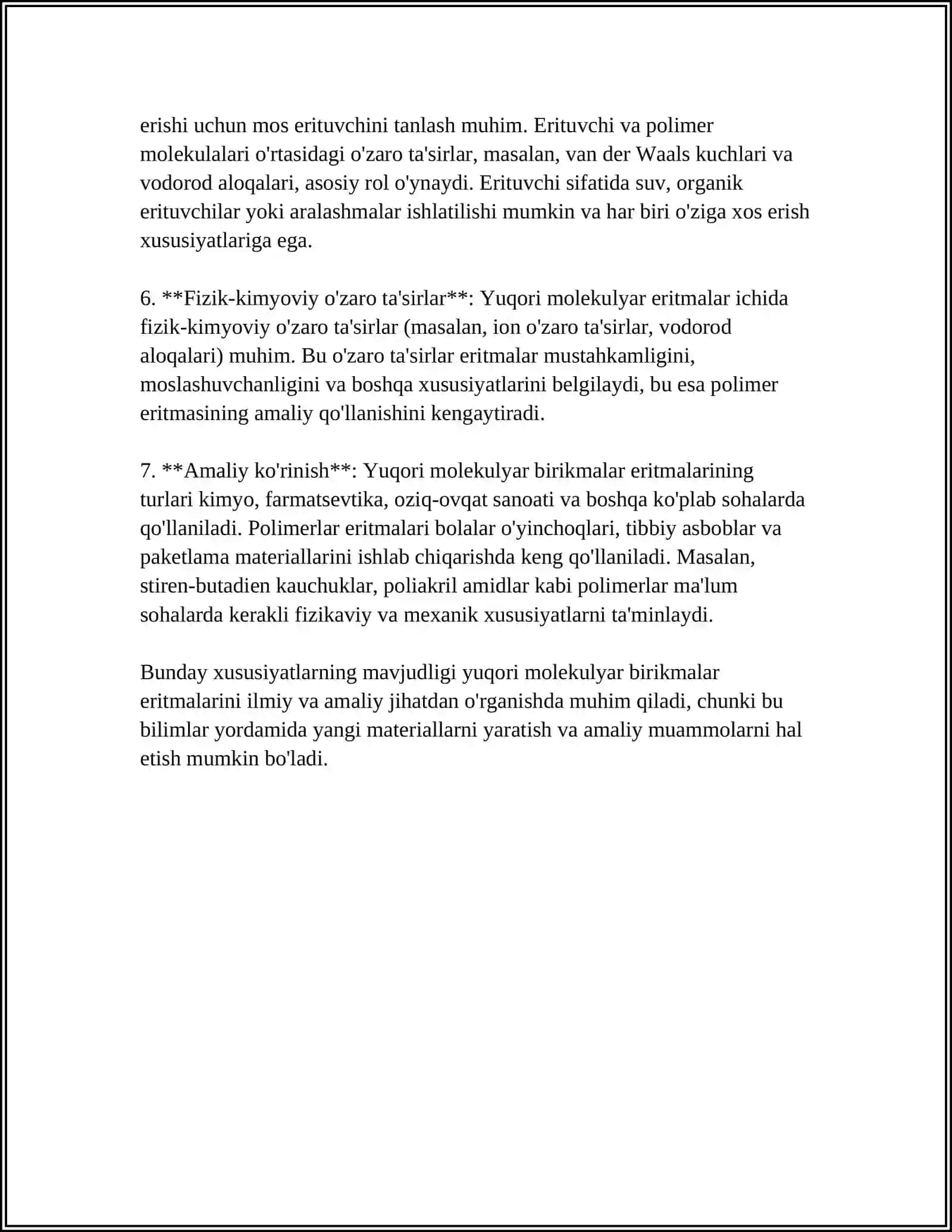 YUQORI MOLEKULYAR BIRIKMALAR ERITMALARINING XOSSALARI 4