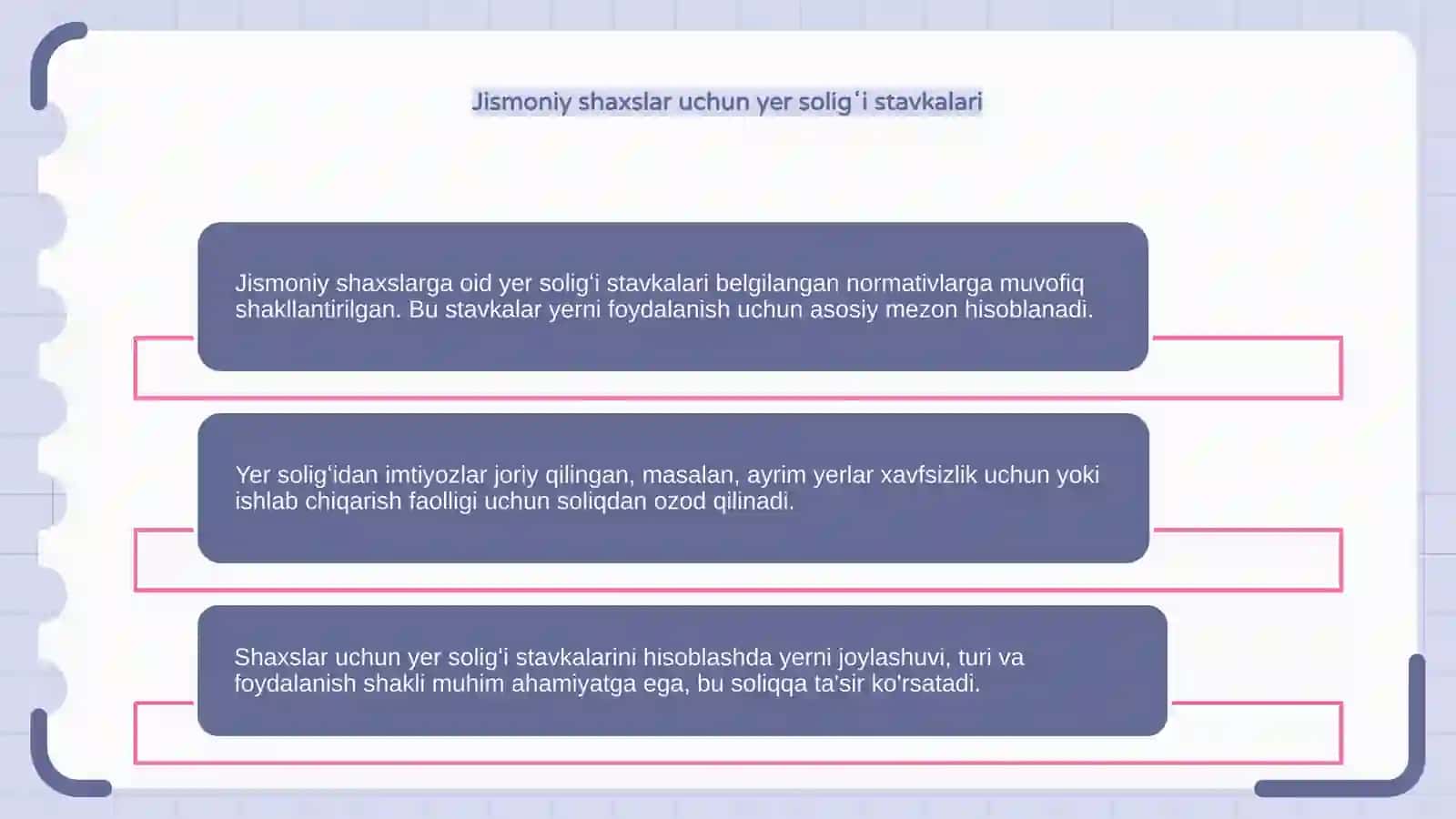 Yer soligʻi stavkalari va soliqdan imtiyozlar 4