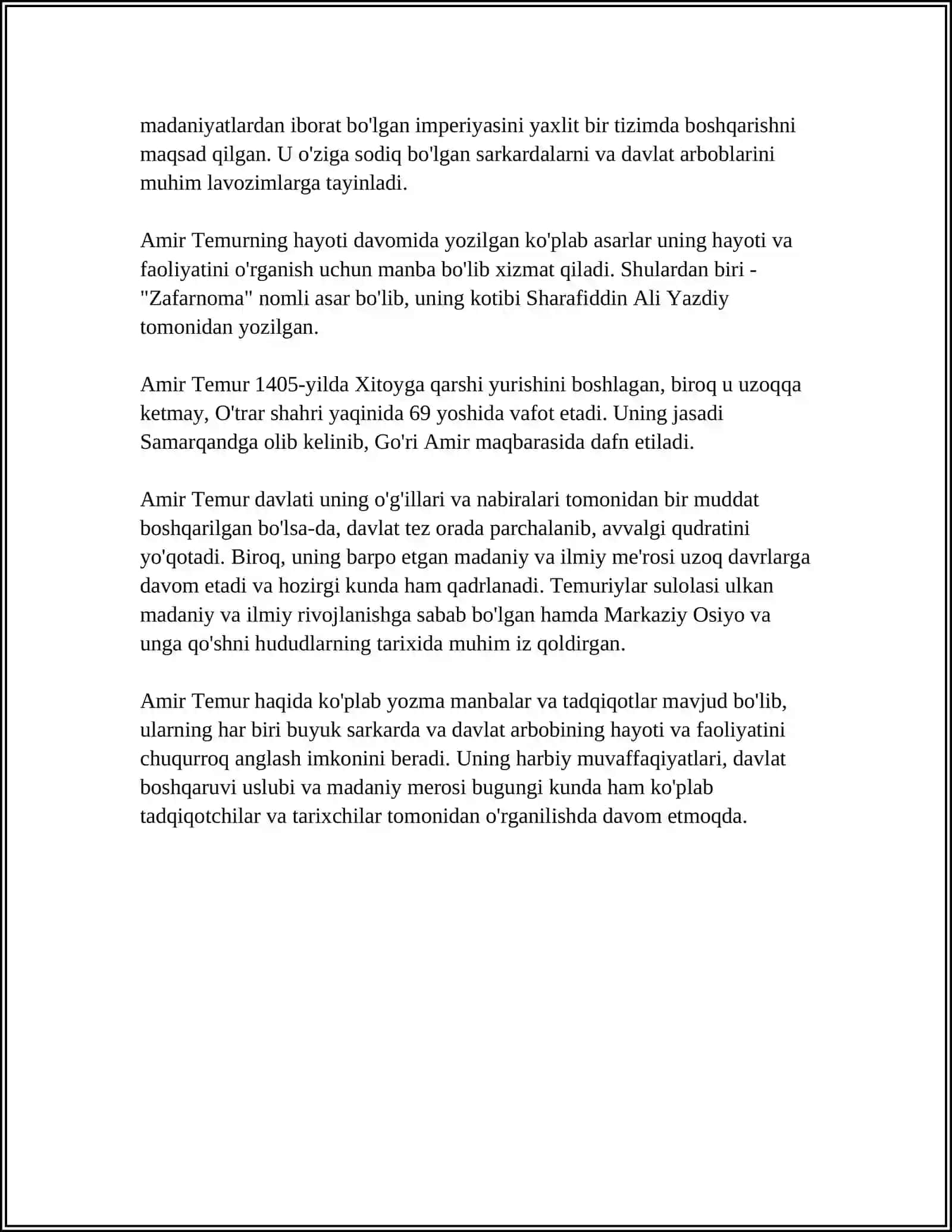 AMIR TEMUR — BUYUK DAVLAT ARBOBI 4