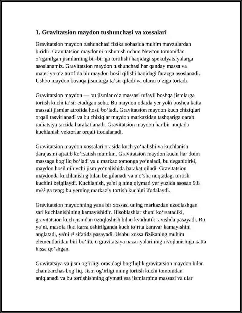 Gravitatsion maydon 4