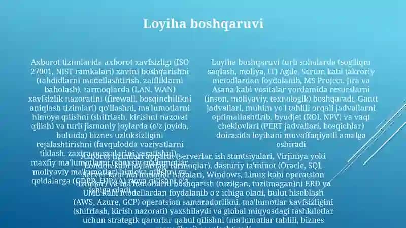 Axborot tizimlarning tushunchasi 4