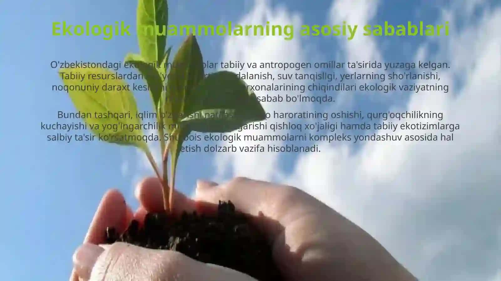 O'ZBEKISTONDAGI EKOLOGIK VAZIYAT 4