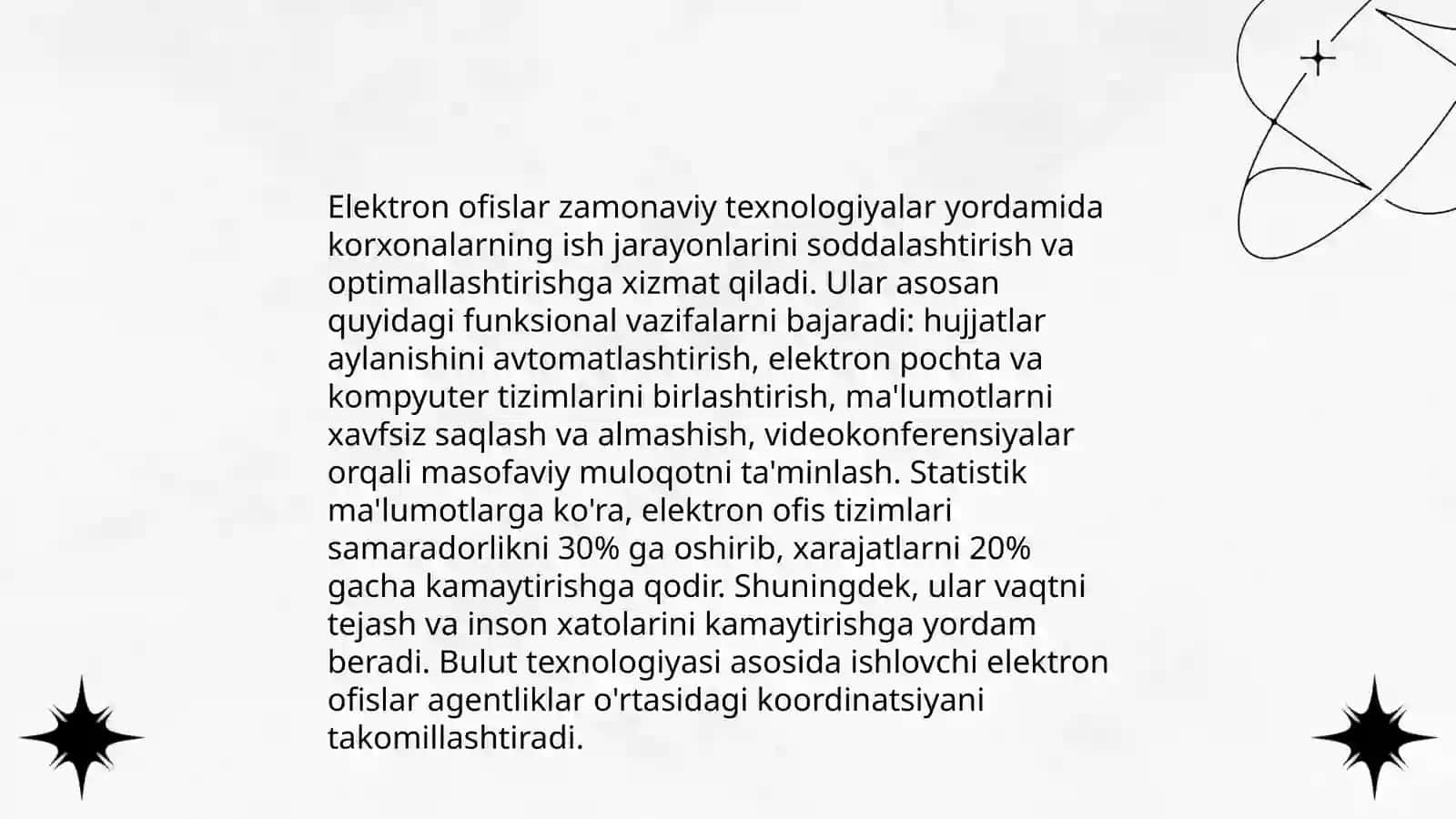 Intellektual tizimlarda elektron ofisni tarkibi va vazifalari 4