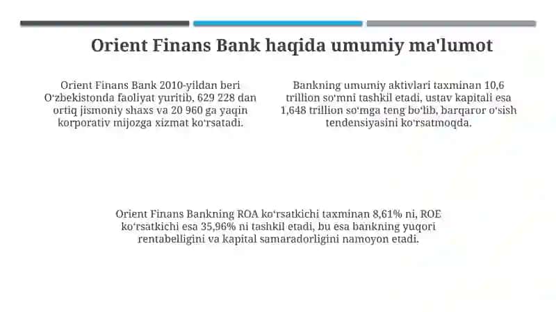 Orient Finans Bank: Asosiy moliyaviy ko'rsatkichlar 4