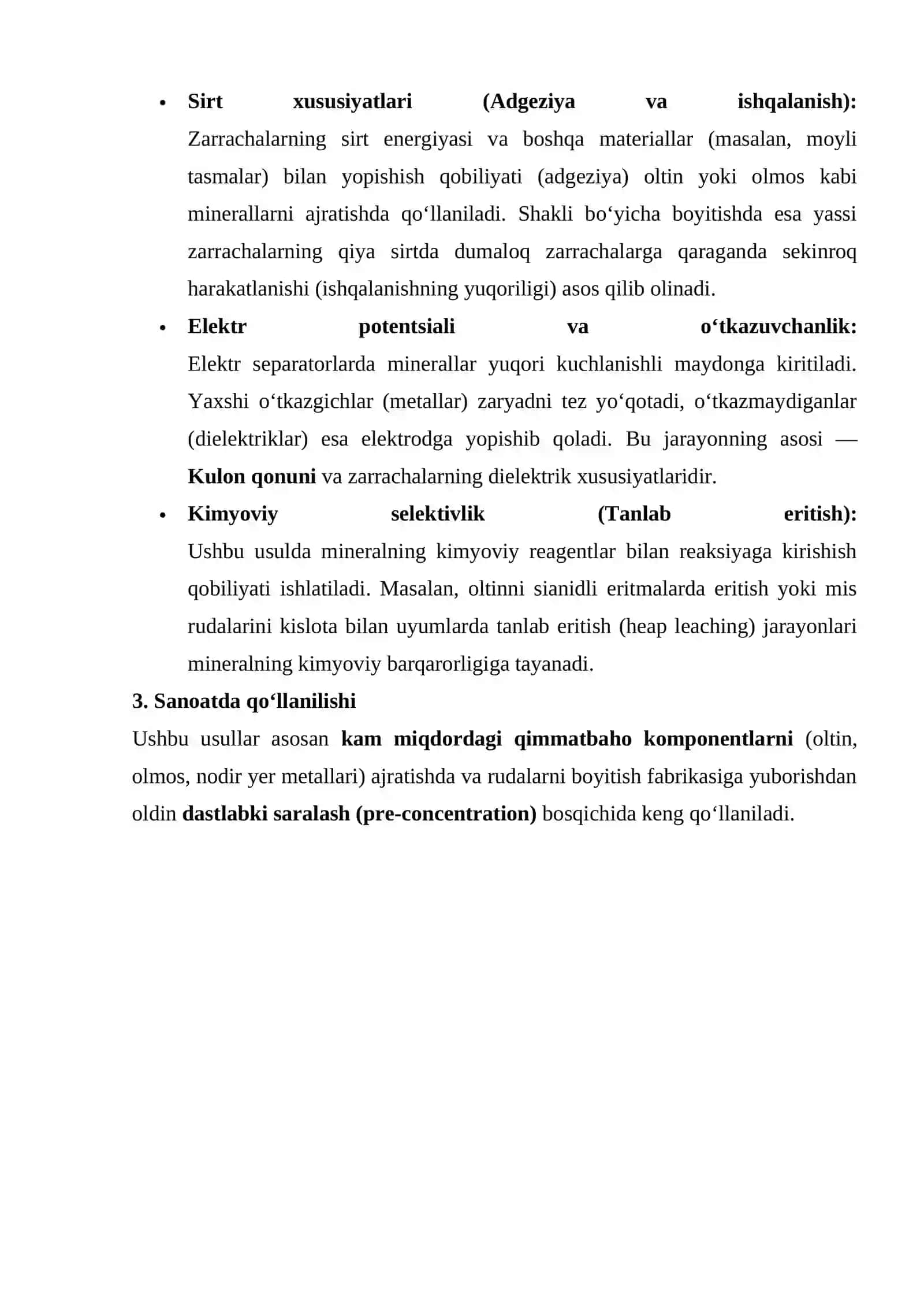 Maxsus usullarda boyitish va unda ishlatiladigan dastgohlar haqida ma`lumotlar 4