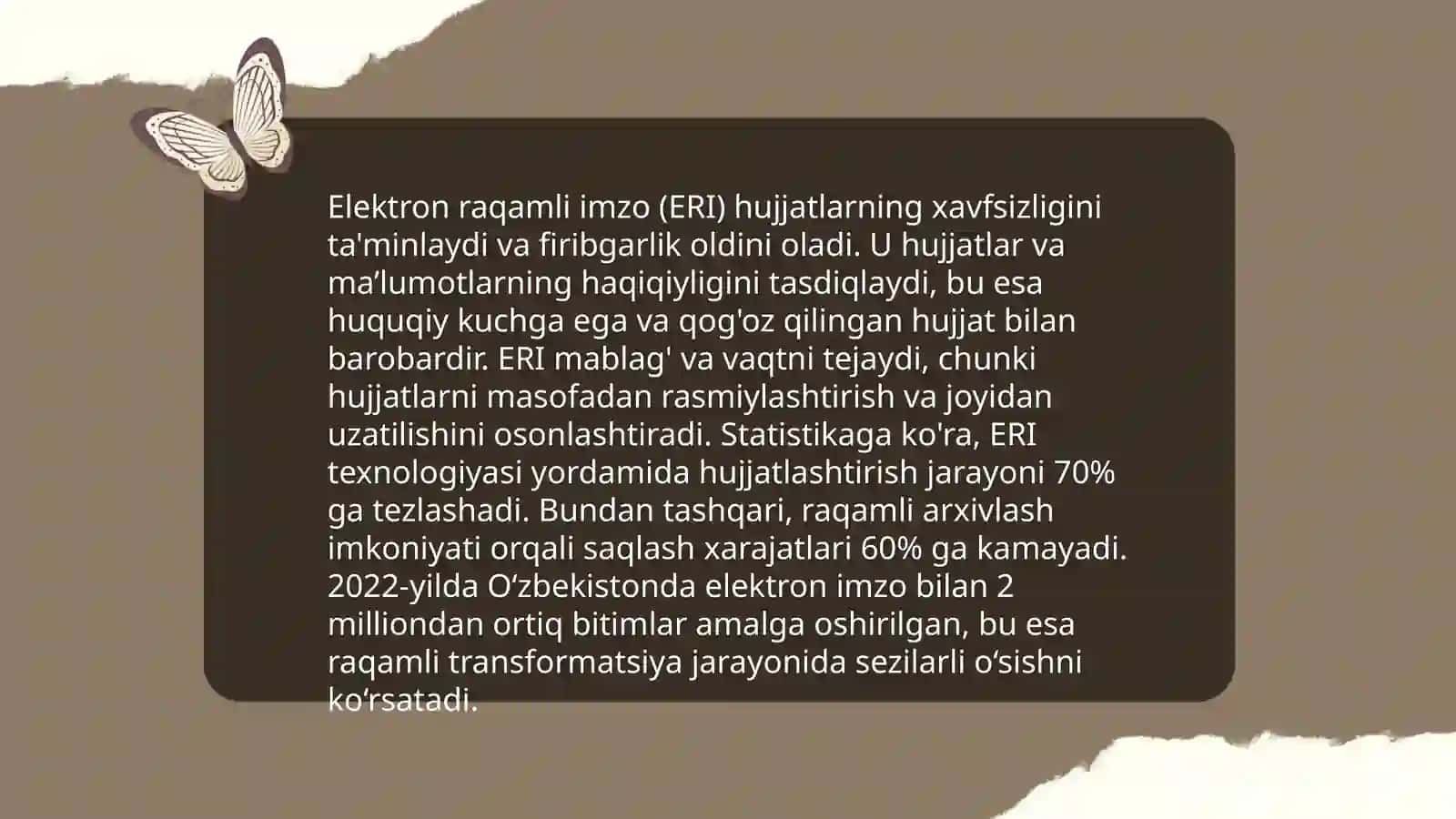 Elektron raqamli imzo va uning ochiq va yopiq kalitlari. Elektron sertifikatlar 4