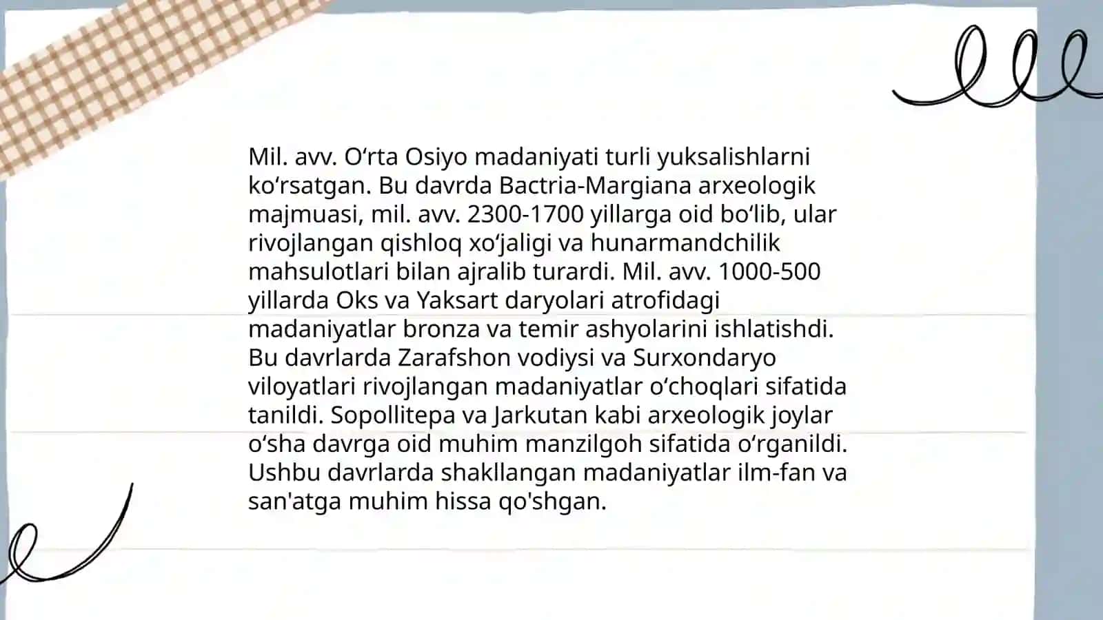 O`rta Osiyoning qadimgi aholisi 4