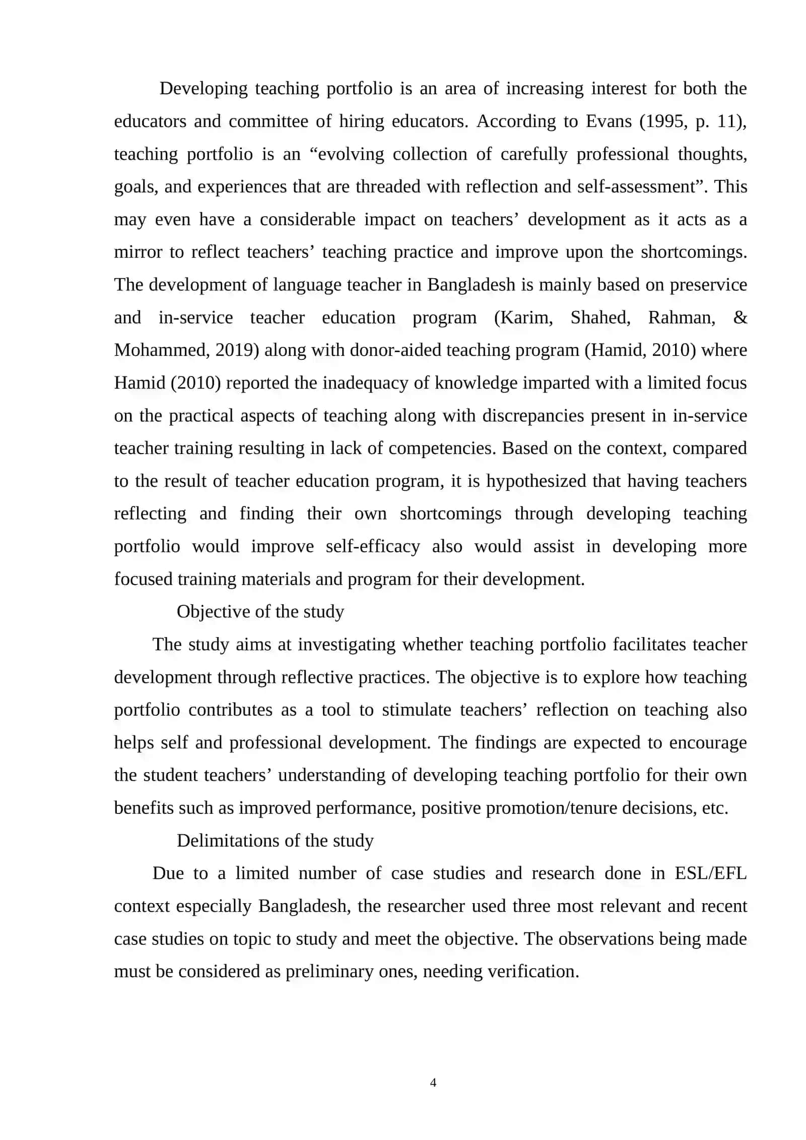 EFL TEACHER'S PROFESSIONAL PORTFOLIO 4