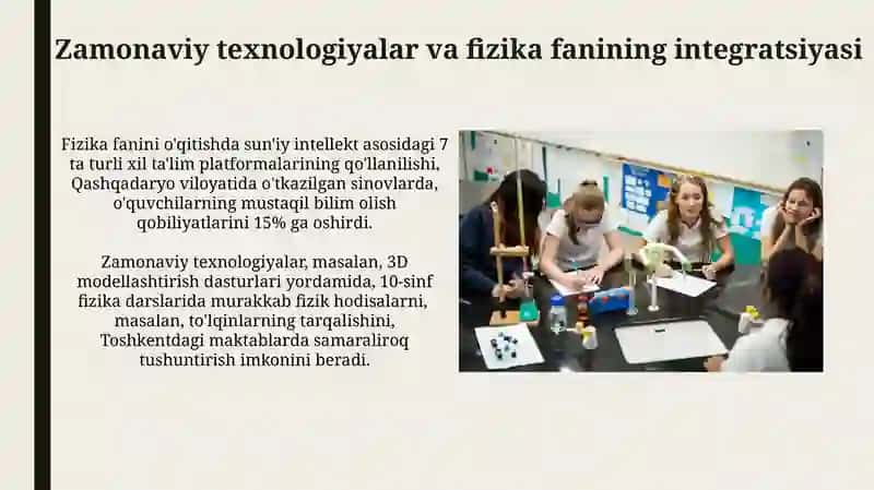 Fizika Darslarida Texnika Taraqqiyotining Asosiy Yo‘nalishlarini O‘rganish 4
