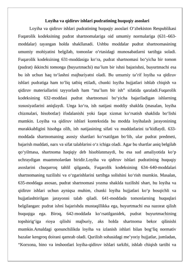Loyiha va qidiruv ishlari pudrati 4