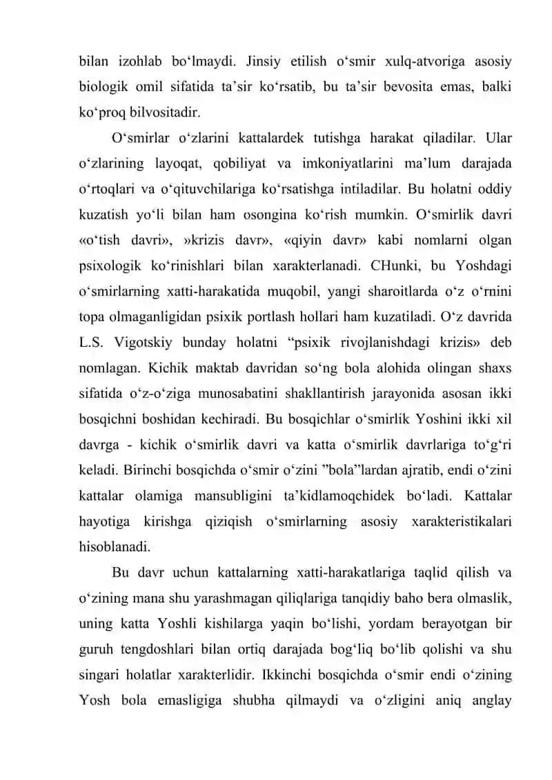 O‘smirlik davrida psixik rivojlanish xususiyatlari 4