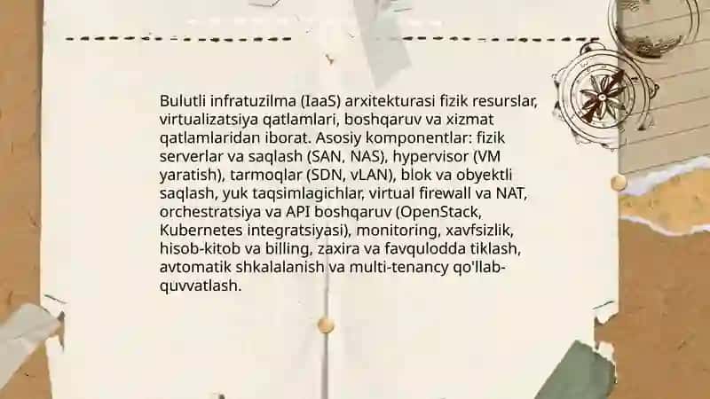 Bulutli yechimlar (SaaS) va bulutli infratuzilmasi (IaaS). Raqamli platformalar 4