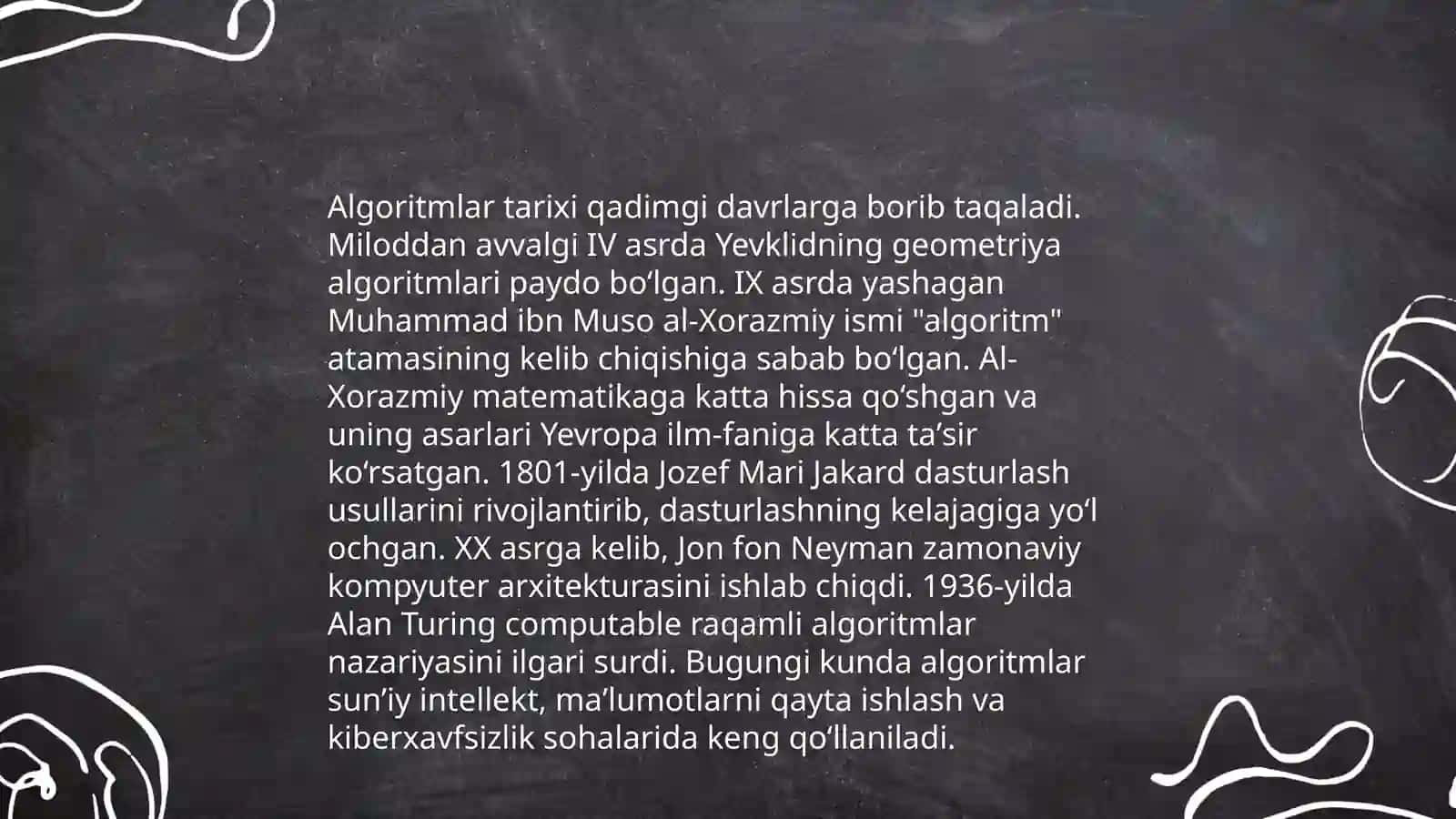 Algoritm tushunchasi va ulardan foydalanish 4