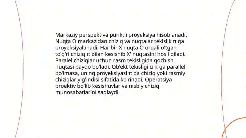 Tekislikning perspektivasi 4