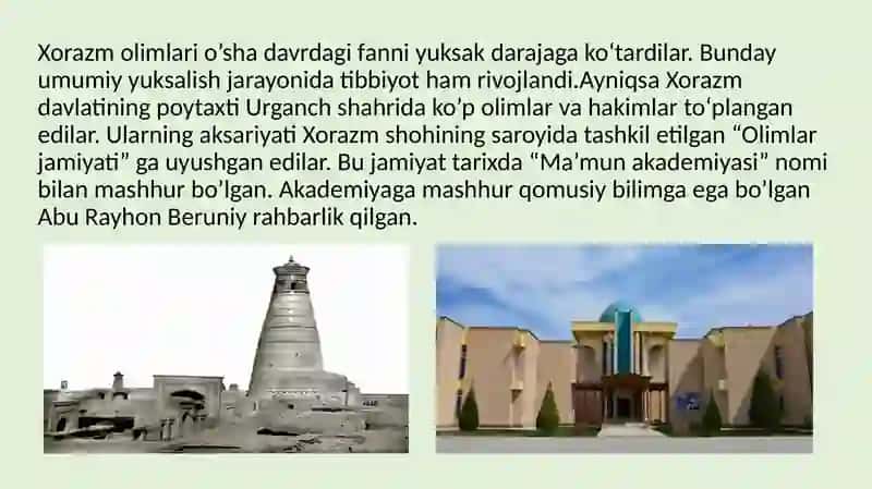 Xorazmshohlar davrda tibbiyot 4