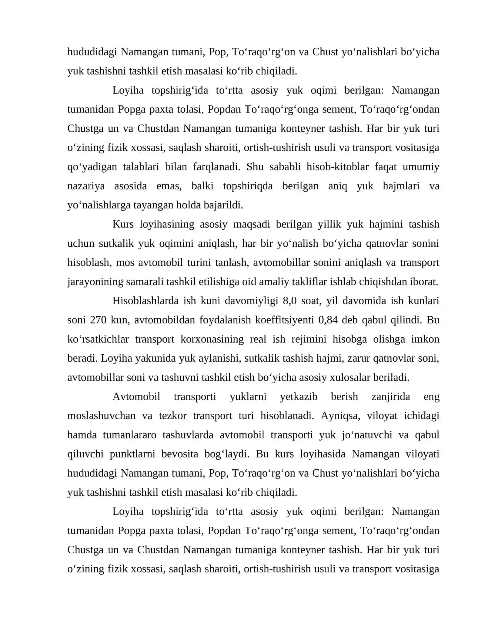 Avtomobil transportida yuklarni tashishni tashkil etish 4