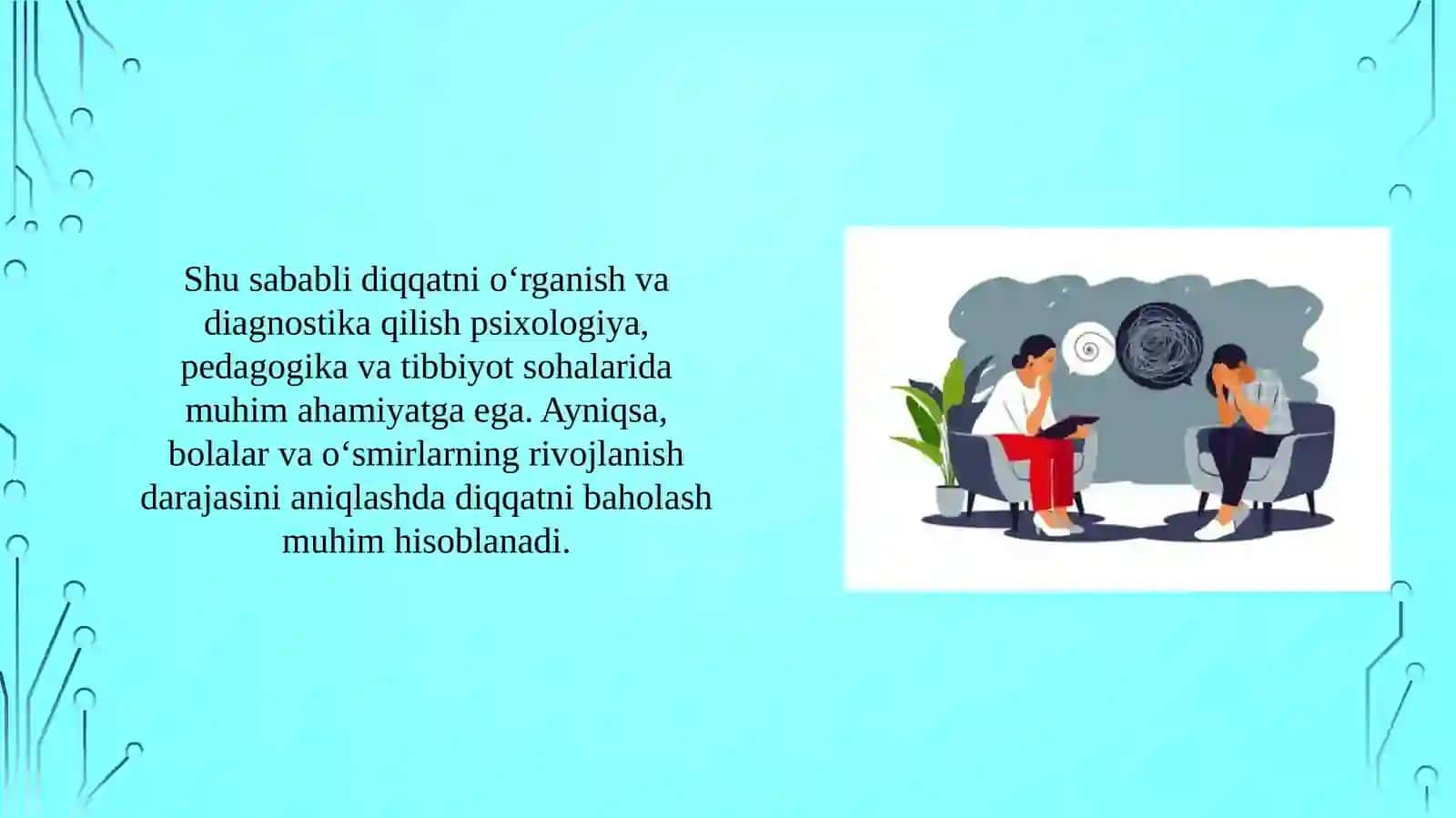 Diqqatni diagnostika qilish metodlari 4