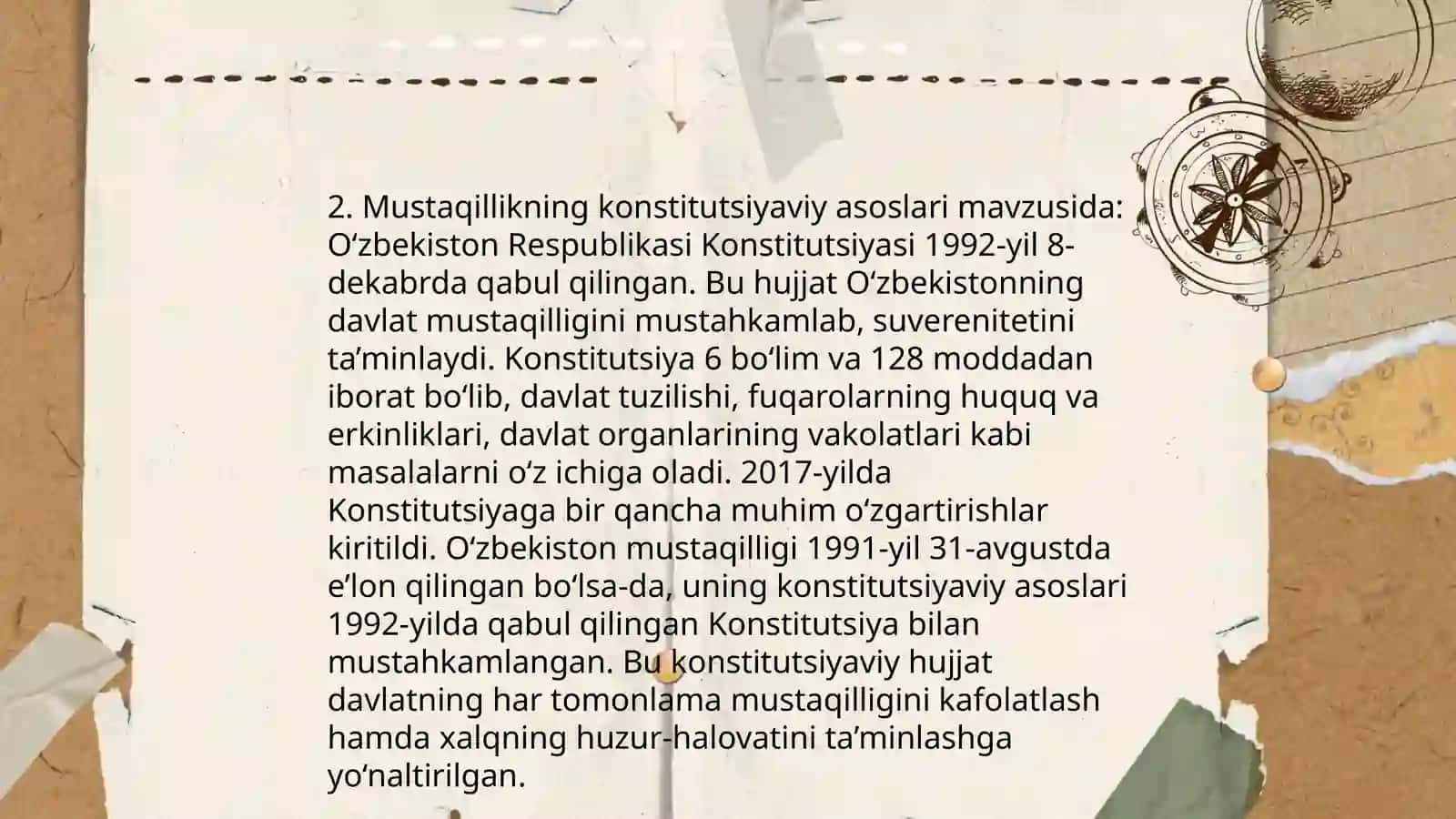 Ozbekiston Respublikasi Konstitutsiyasining qabul qilinish tarixi (1991-2023) 4