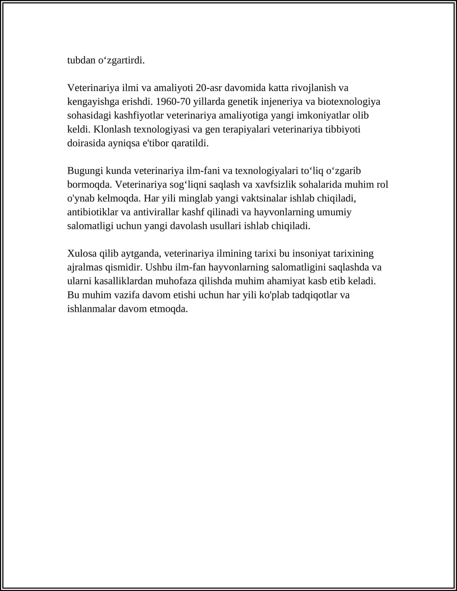VETERINARIYA QASAMYODI 4