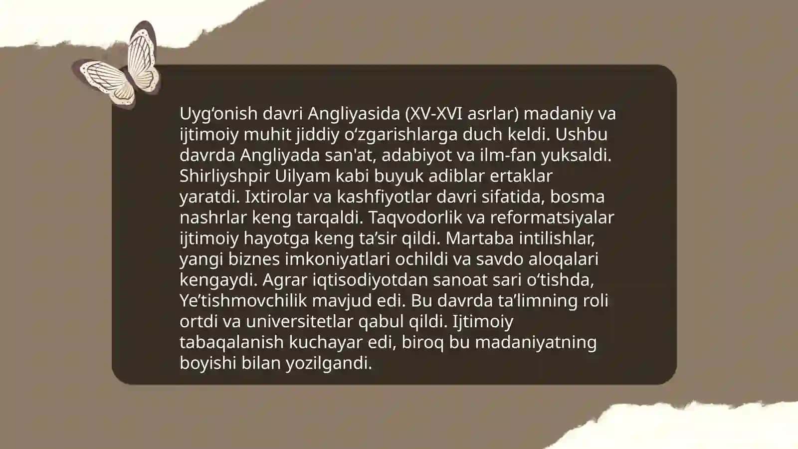 Uyĝonish Davrida Angliya Adabiyoti 4