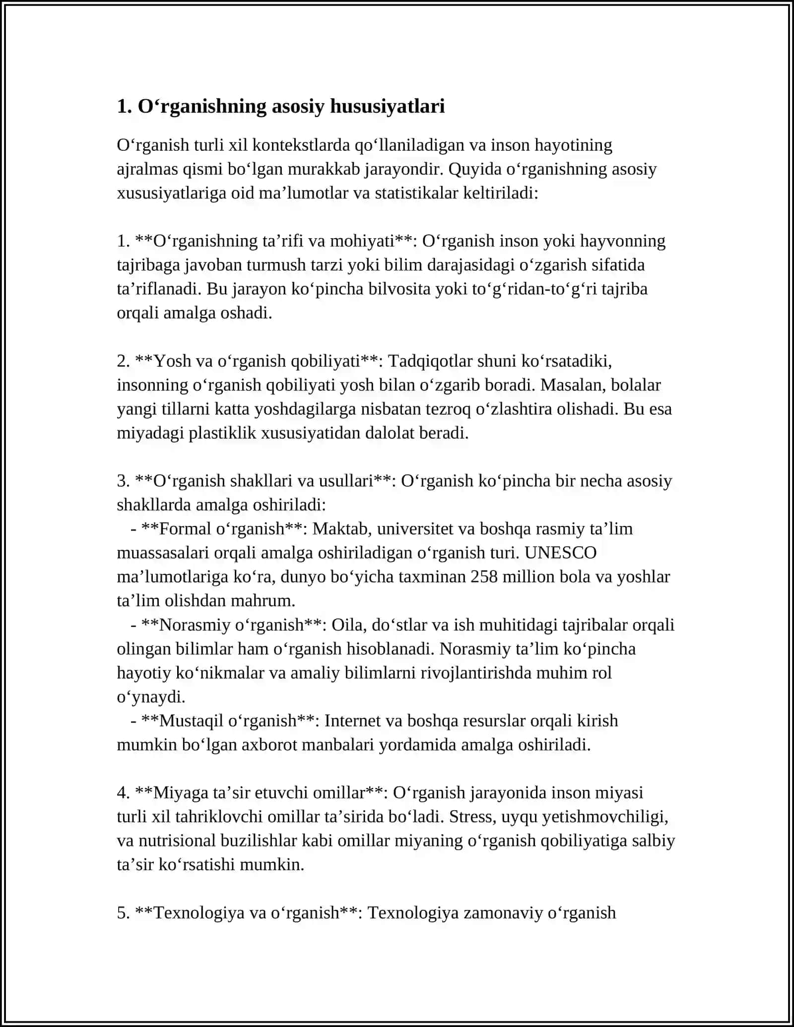 OLMOSHLARNING XUSUSIYATLARI VA TURLARI 4