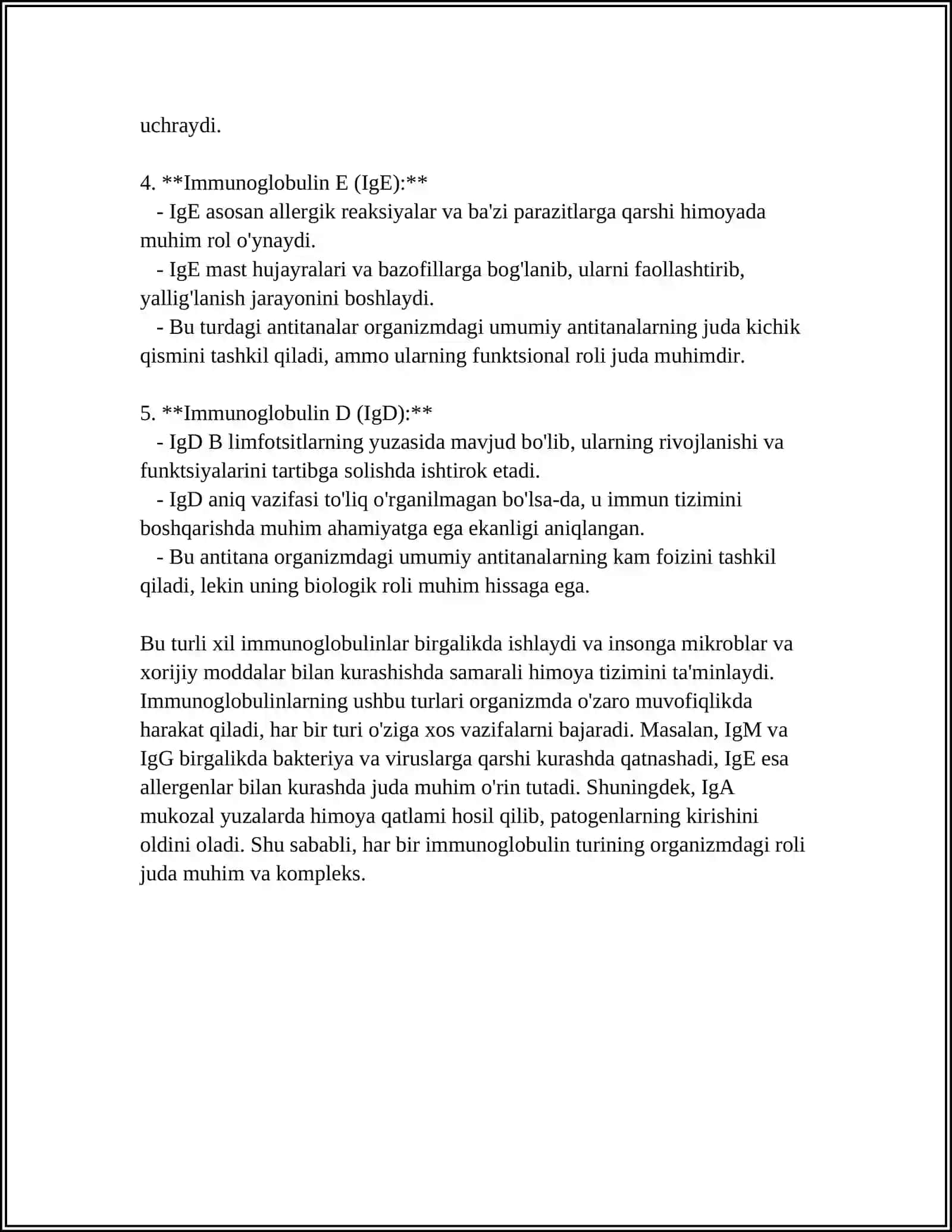 IMMUNOGLOBULIN 4